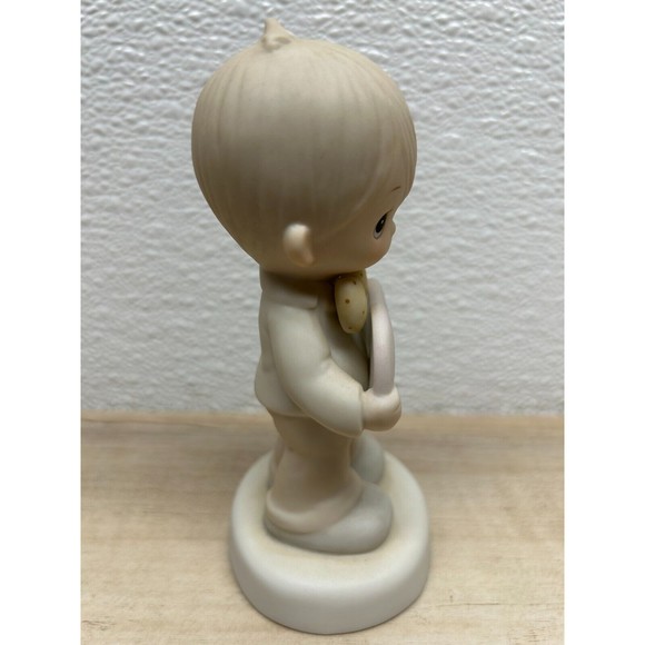 1981 Enesco Precious Moments God Is Love Dear Valentine Porcelain Figurine - Picture 4 of 12